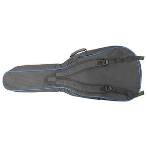 Armor Heavy Padded Black Acoustic Guitar Gig Bag With Blue Piping