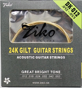 Ziko Light Gold Plated Acoustic Guitar Strings