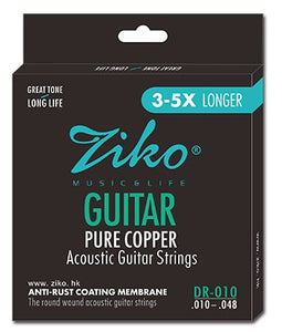Ziko Extra Light Pure Copper Acoustic Guitar Strings