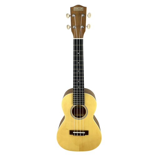 Makai MC-70Z Solid Spruce Zebrawood Concert Ukulele