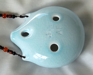 6-hole Ceramic Tenor Seedpod Ocarina in F