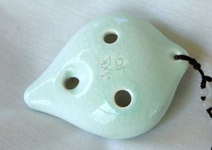 6-hole Ceramic Soprano Seedpod Ocarina in G