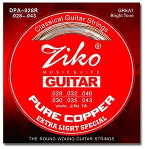 Ziko Extra Light Special Pure Copper Classical Guitar Strings