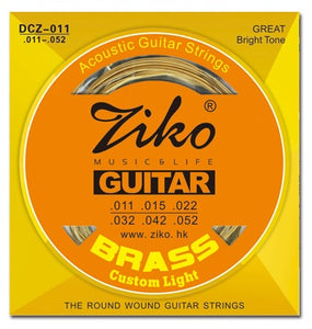 Ziko Custom Light Brass Acoustic Guitar Strings