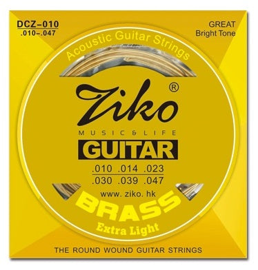 Ziko Extra Light Brass Acoustic Guitar Strings