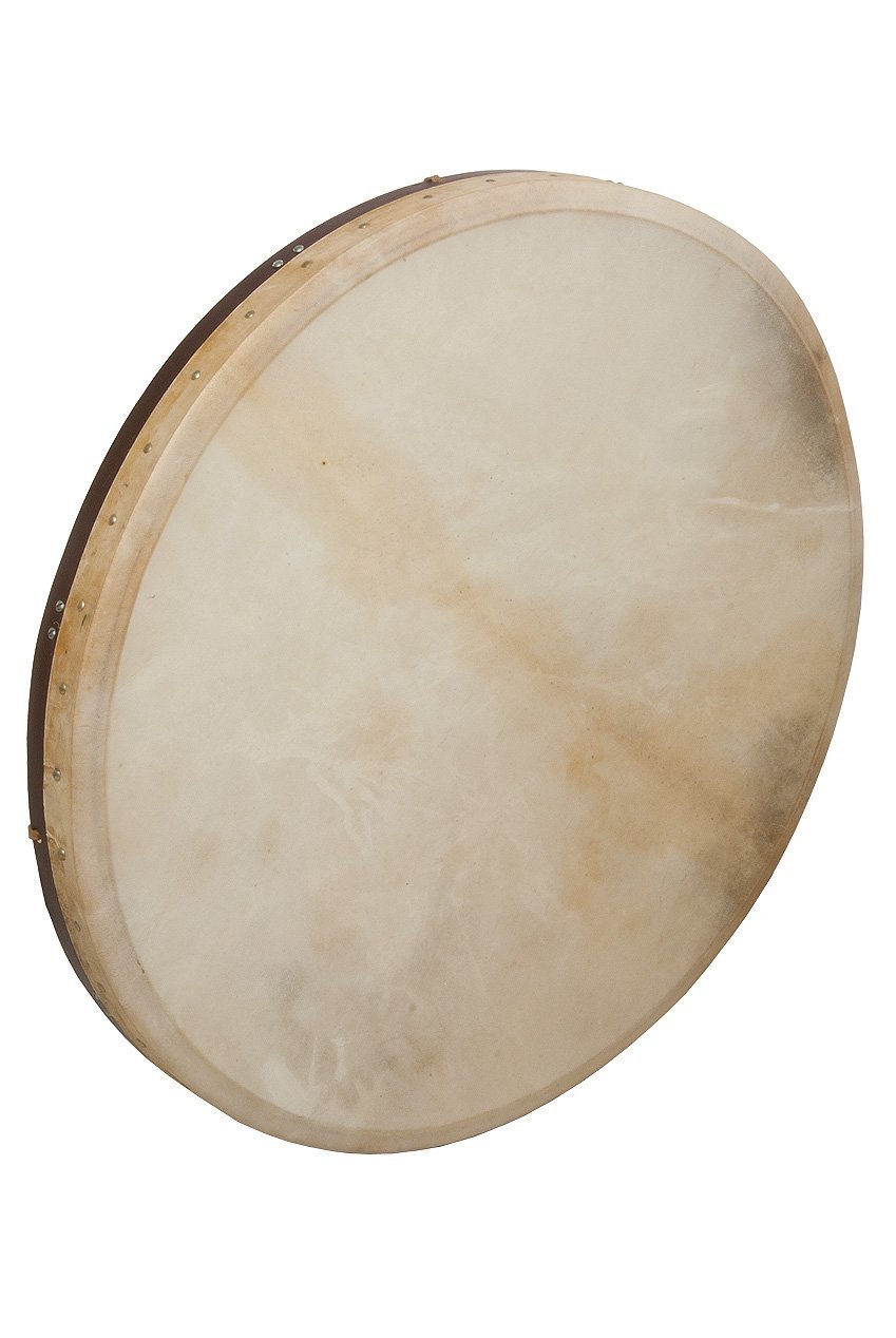 Frame Drums Tunable Goatskin Head Wooden Frame Drum with Beater, 30 x 2-inch