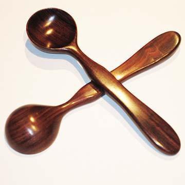 Spoons Beautiful Musical Spoons Rosewood Pair 8 Inch