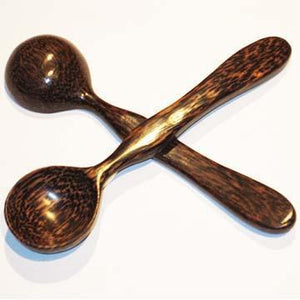 Spoons Beautiful Musical Spoons Tiger Wood Pair 8 Inch